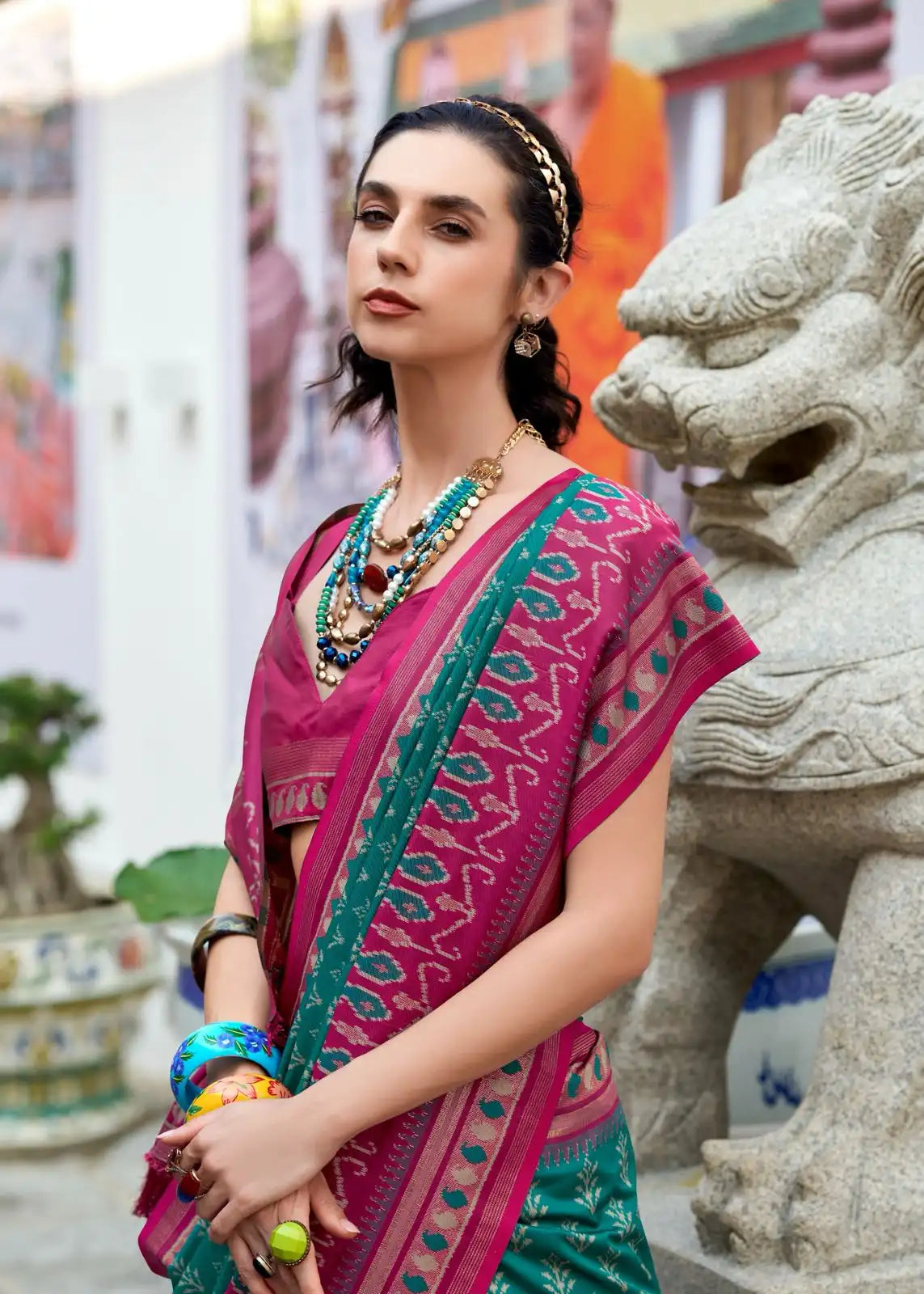 Rajpath Fabrics Presents Sarees Made From Soft Ikkat Silk Showcasing Expert Craftsmanship