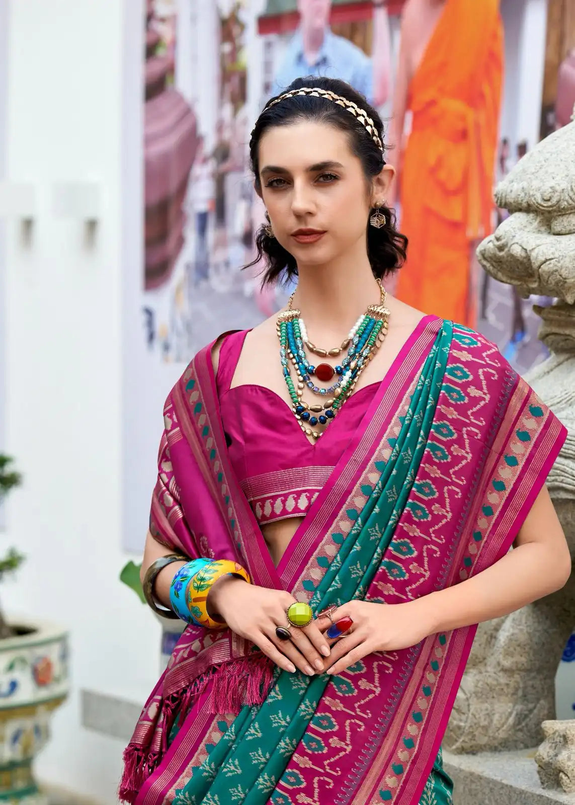 Rajpath Fabrics Presents Sarees Made From Soft Ikkat Silk Showcasing Expert Craftsmanship