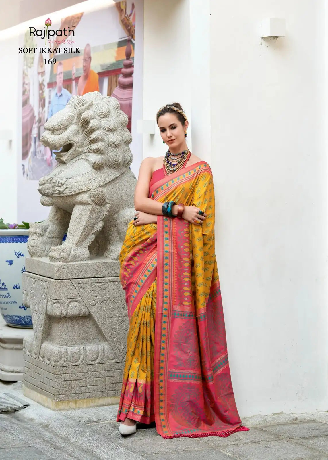 Rajpath Fabrics Presents Sarees Made From Soft Ikkat Silk Showcasing Expert Craftsmanship