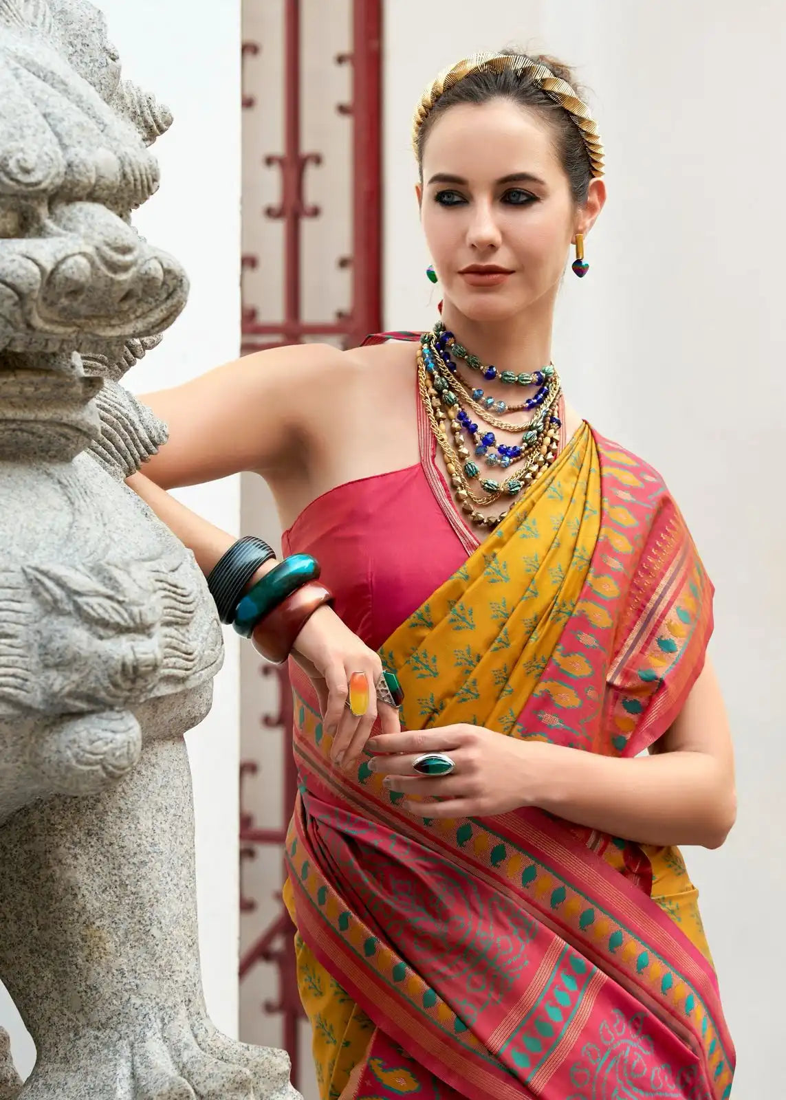 Rajpath Fabrics Presents Sarees Made From Soft Ikkat Silk Showcasing Expert Craftsmanship