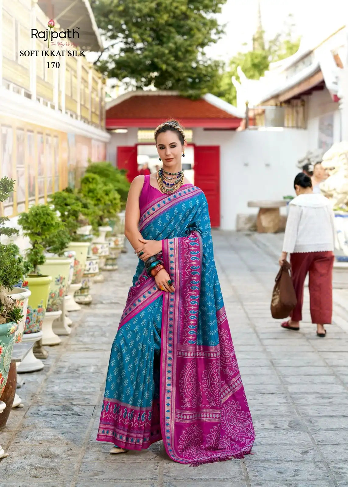 Rajpath Fabrics Presents Sarees Made From Soft Ikkat Silk Showcasing Expert Craftsmanship