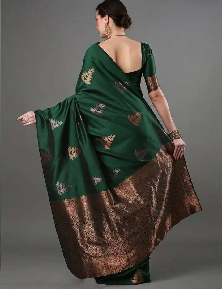 KASTURI TRENDZ Presents A Banarasi Soft Silk Saree That Exemplifies Refined Craftsmanship