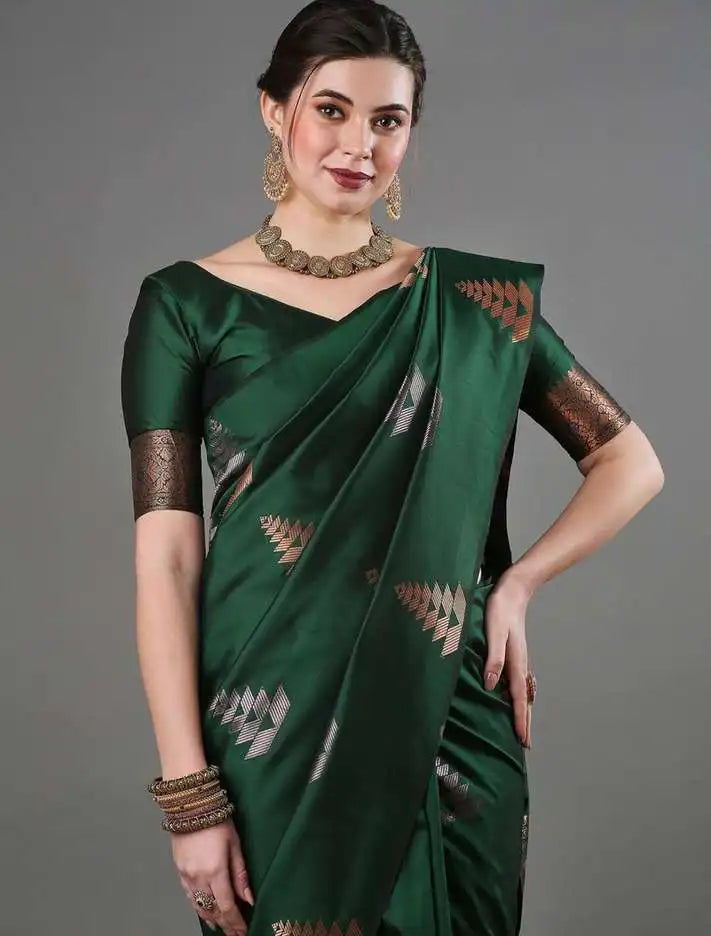 KASTURI TRENDZ Presents A Banarasi Soft Silk Saree That Exemplifies Refined Craftsmanship