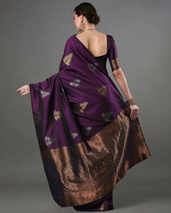 KASTURI TRENDZ Presents A Banarasi Soft Silk Saree That Exemplifies Refined Craftsmanship