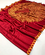 Modal Ajrakh Saree