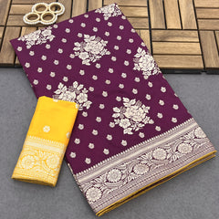 J New Heavy Dola Silk Sarees Crafted With Rich And Luxurious Dape And Durability