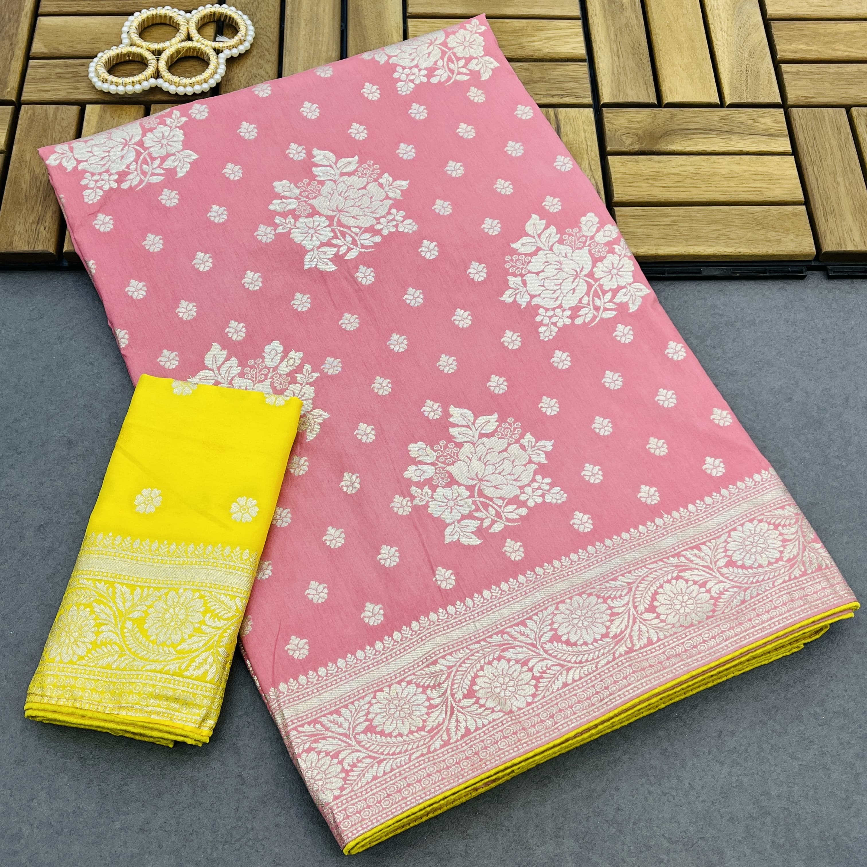 J New Heavy Dola Silk Sarees Crafted With Rich And Luxurious Dape And Durability