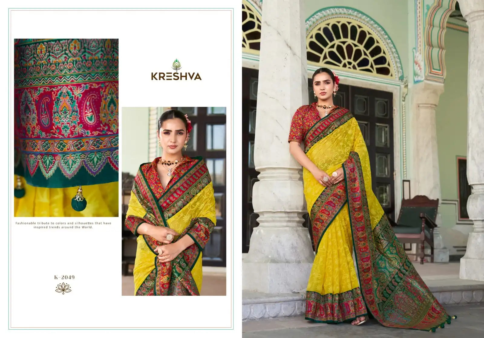 KRESHVA Sarees Combine The Lightweight Elegance Of Georgette Fabric With The Intricate Artistry