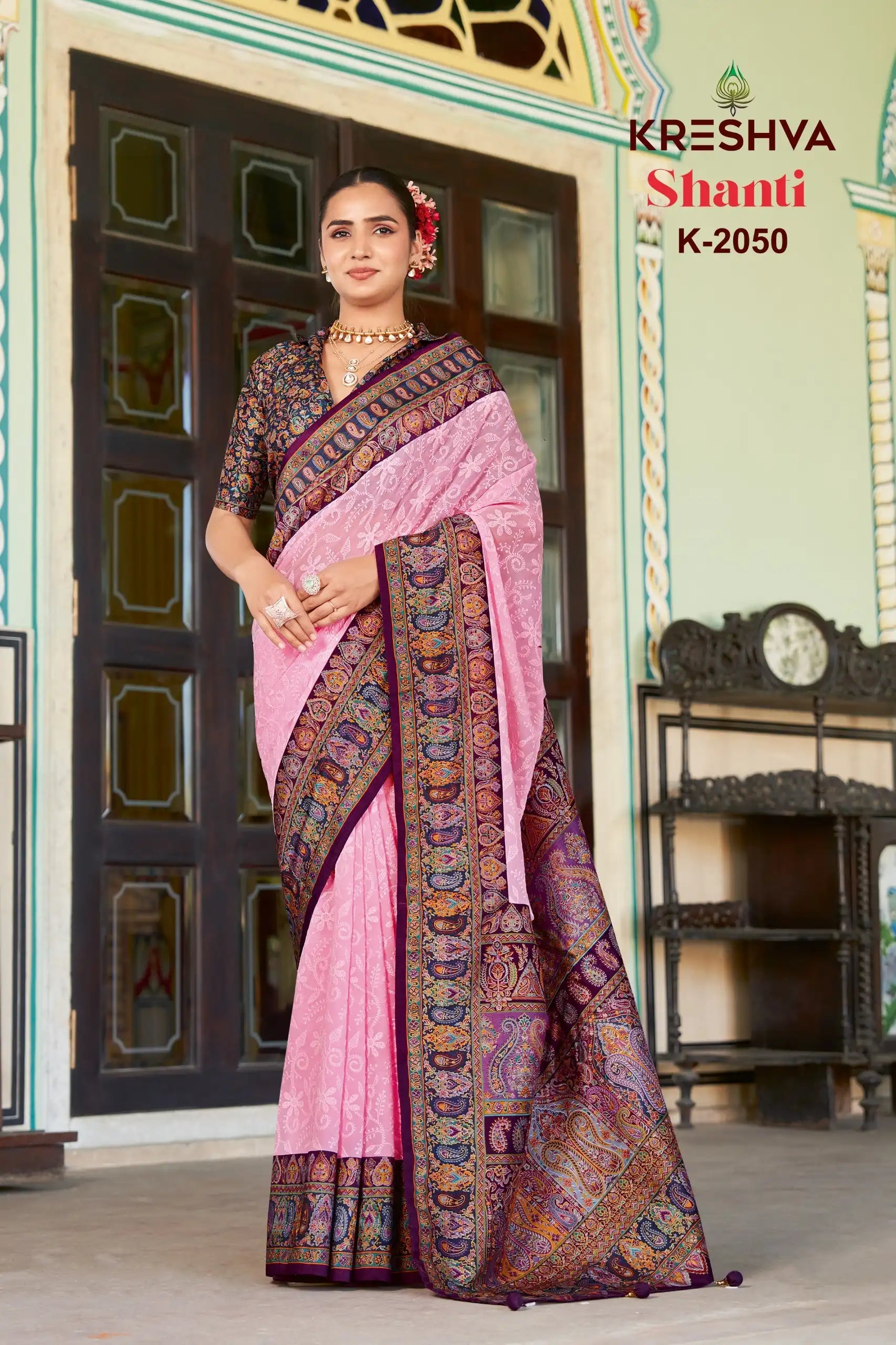 KRESHVA Sarees Combine The Lightweight Elegance Of Georgette Fabric With The Intricate Artistry