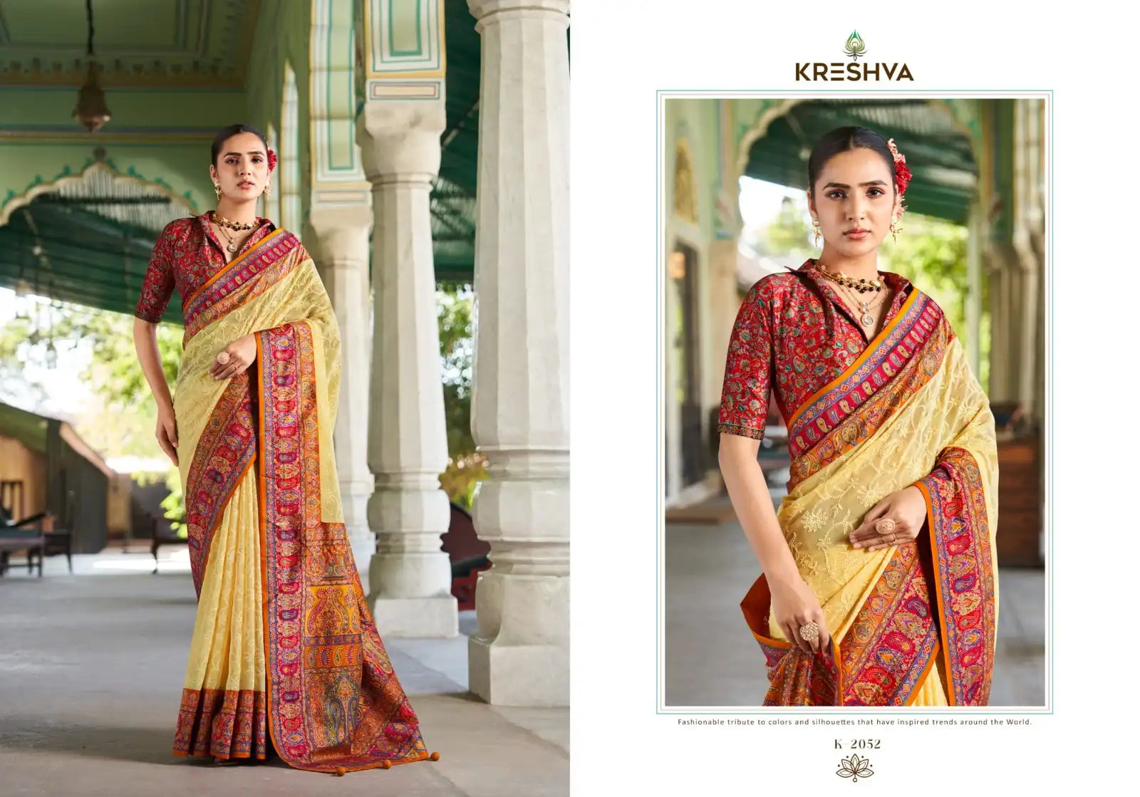 KRESHVA Sarees Combine The Lightweight Elegance Of Georgette Fabric With The Intricate Artistry