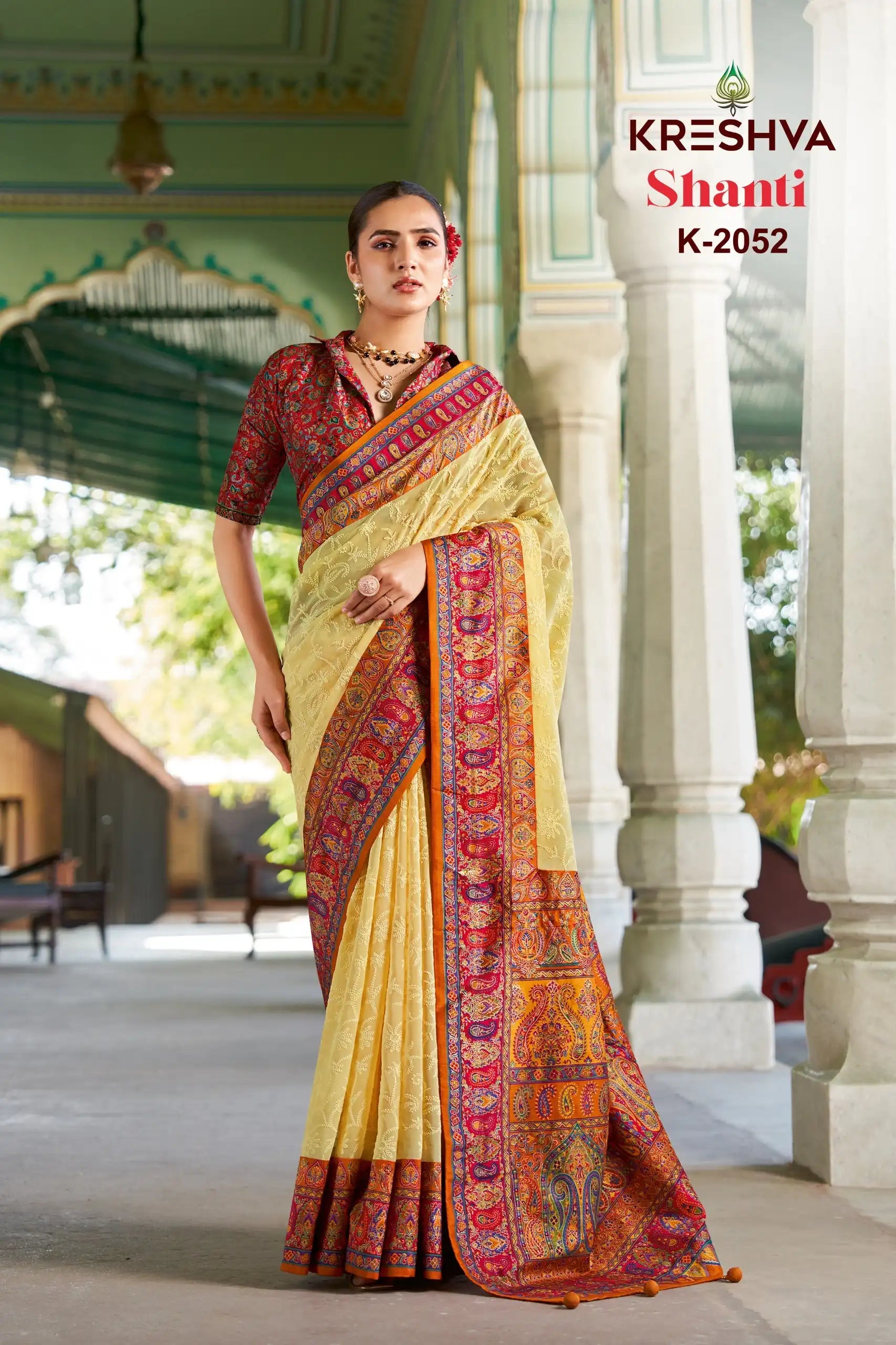 KRESHVA Sarees Combine The Lightweight Elegance Of Georgette Fabric With The Intricate Artistry