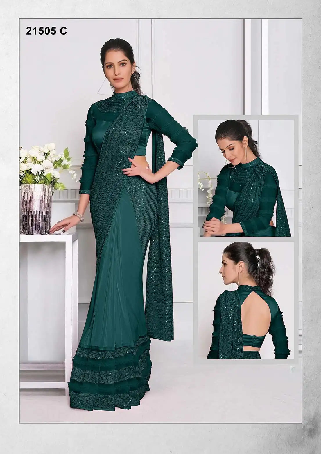 MAHOTSAV Sarees With Lycra Blend Traditional Elegance And Modern Comfort