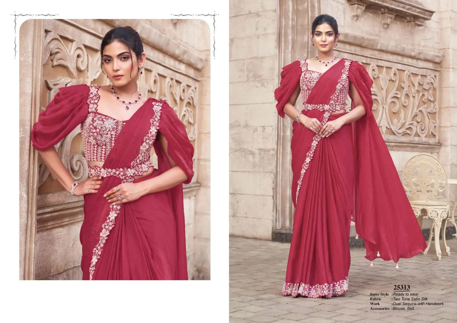 Mahotsav Sarees Crafted With Satin Silk Blend Elegance And Comfort Offering A Smooth