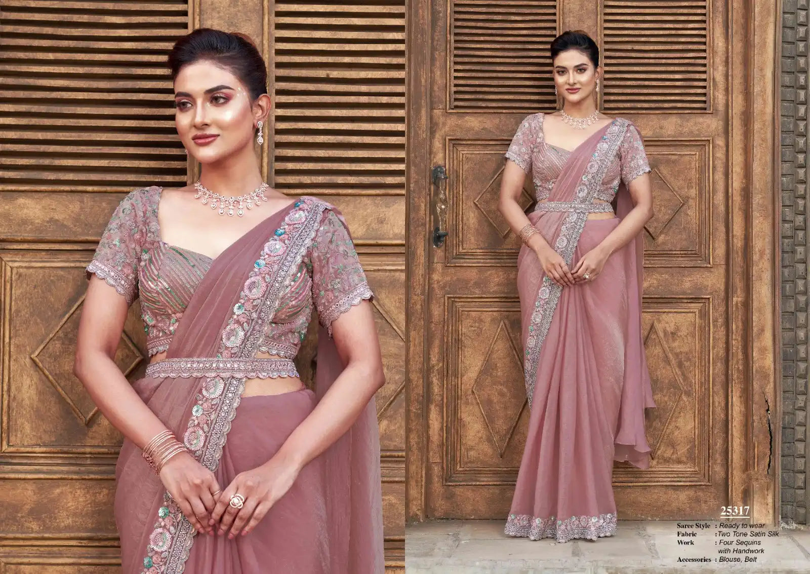 Mahotsav Sarees Crafted With Satin Silk Blend Elegance And Comfort Offering A Smooth