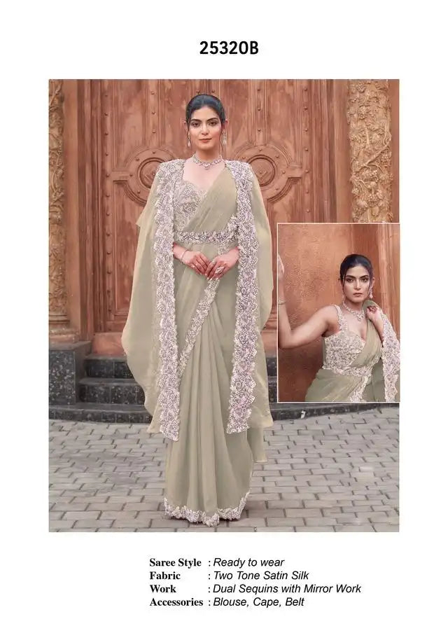 Mahotsav Sarees Crafted With Satin Silk Blend Elegance And Comfort Offering A Smooth