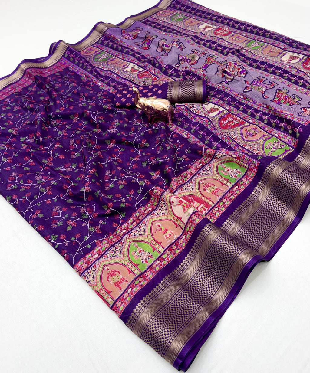 Kashmiri print Saree