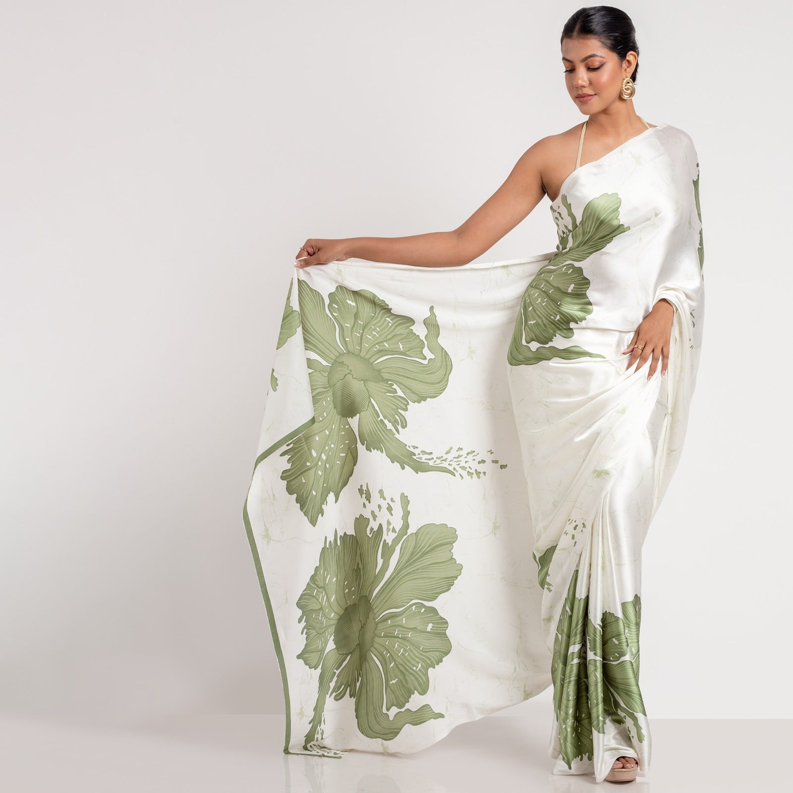 SUDHA NEW DESIGN LAUNCH In Floral Printed Saree – Elegant and Contemporary Ethnic Wear
