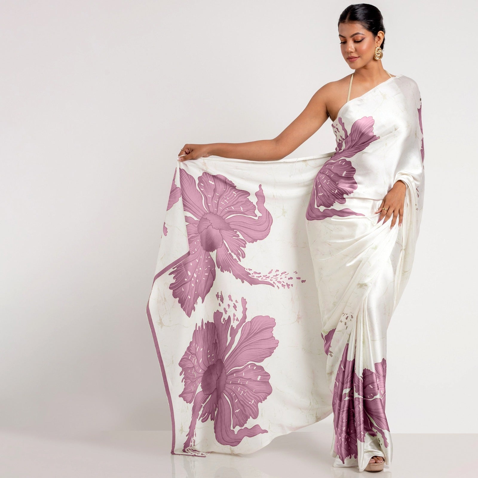 SUDHA NEW DESIGN LAUNCH In Floral Printed Saree – Elegant and Contemporary Ethnic Wear