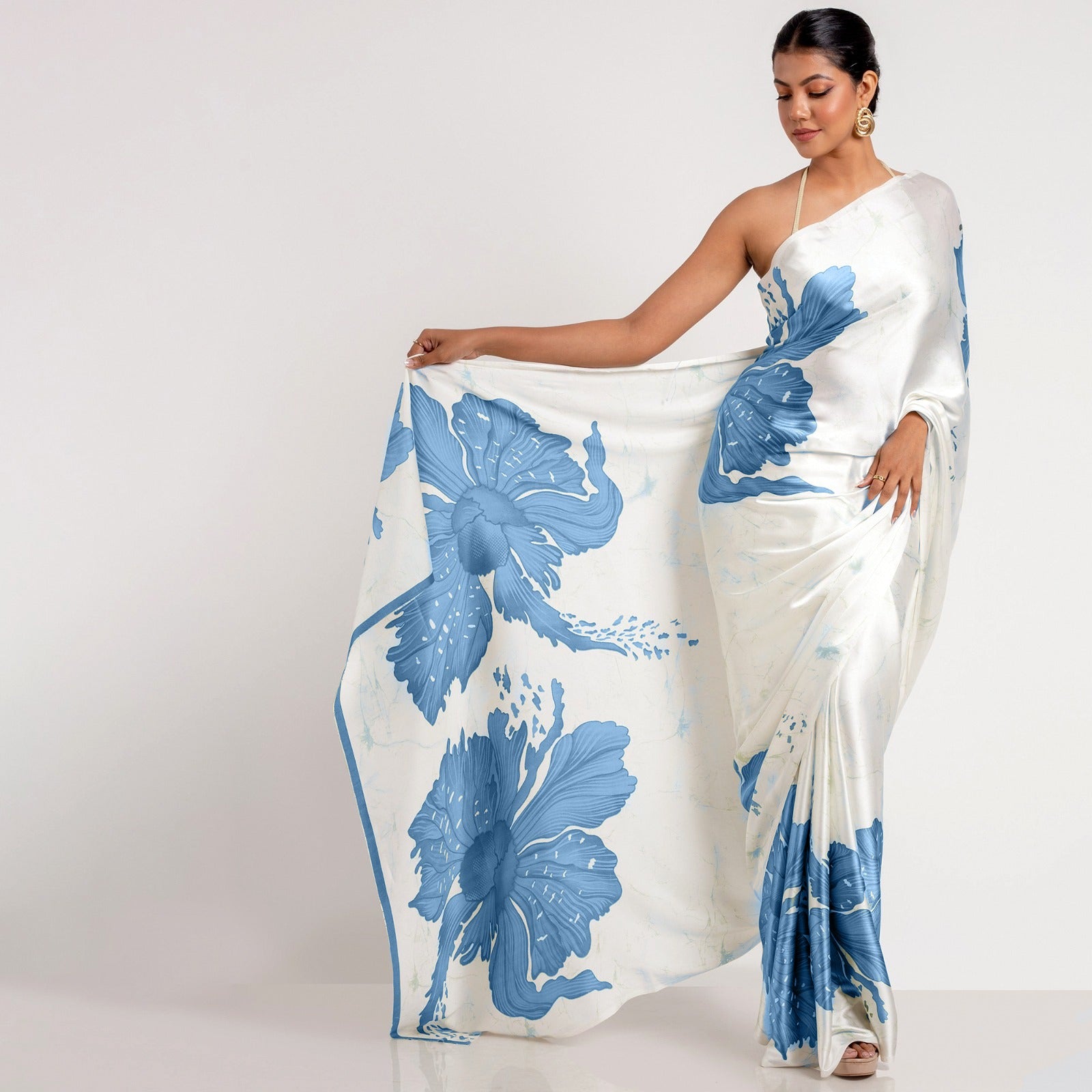 SUDHA NEW DESIGN LAUNCH In Floral Printed Saree – Elegant and Contemporary Ethnic Wear
