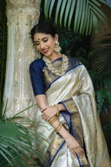 KP CREATION Sarees Feature Premium Soft Lichi Silk Cloth Known For Its Smooth Texture