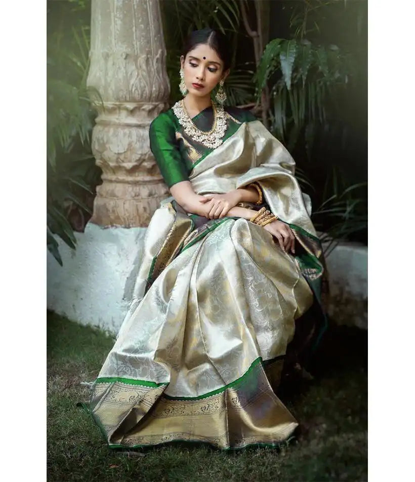 KP CREATION Sarees Feature Premium Soft Lichi Silk Cloth Known For Its Smooth Texture