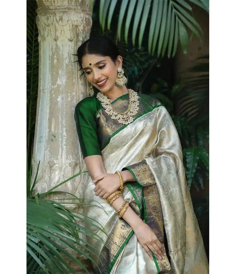 KP CREATION Sarees Feature Premium Soft Lichi Silk Cloth Known For Its Smooth Texture