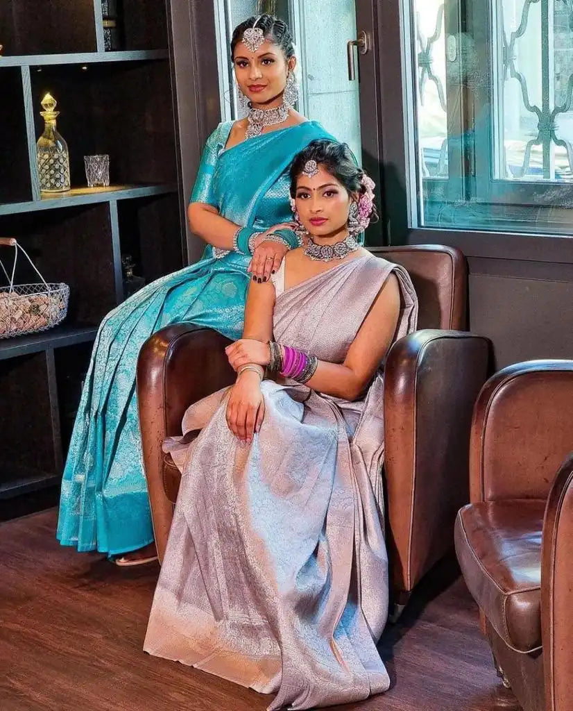 Kp Creation Sarees Feature Premium Soft Lichi Silk Cloth Known For Its Smooth Texture