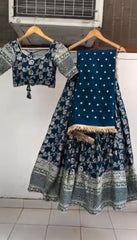 ORC Elegant Floral Embroidered Lehenga Choli Set – Traditional and Festive Collection