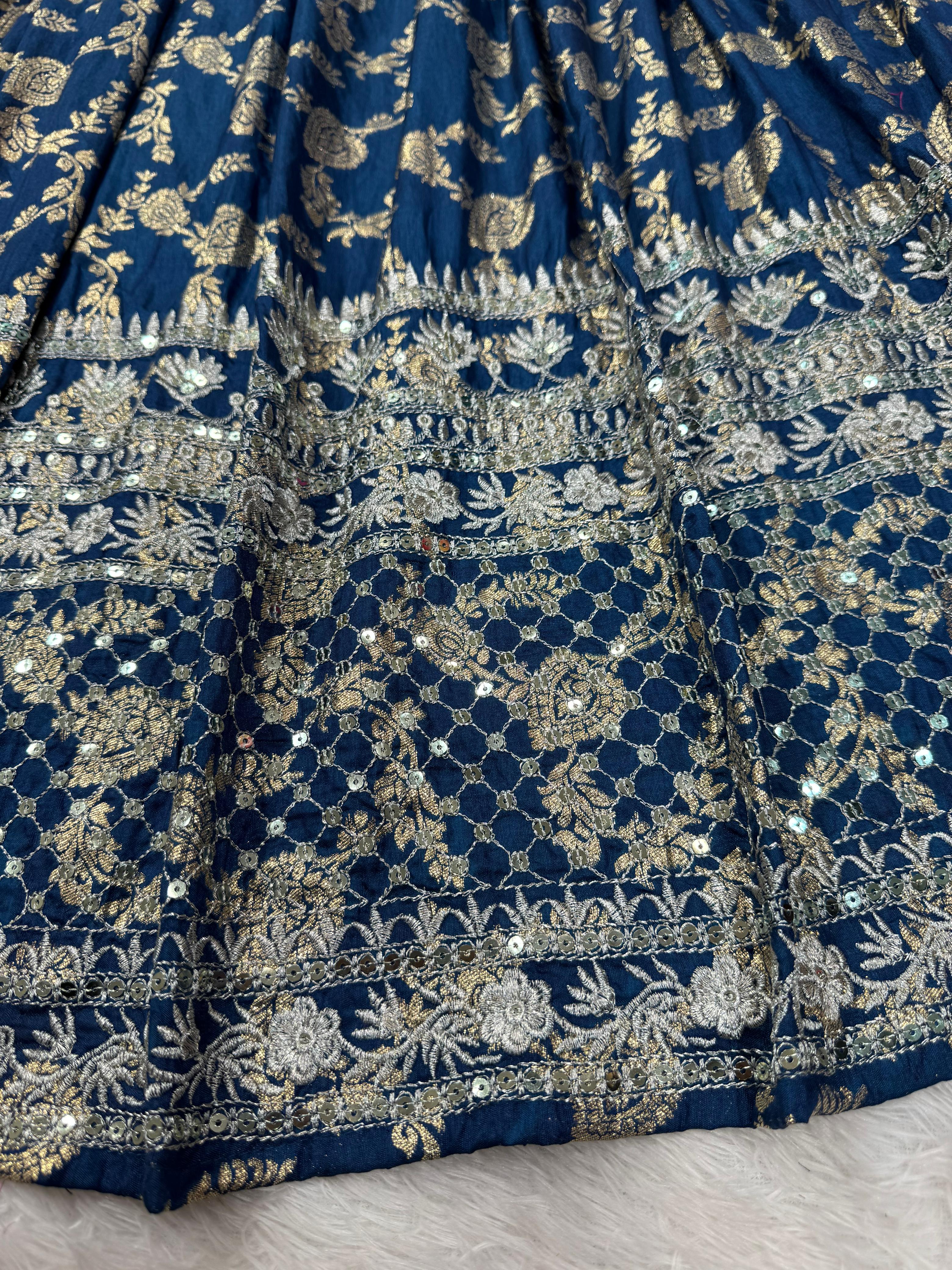 ORC Elegant Floral Embroidered Lehenga Choli Set – Traditional and Festive Collection