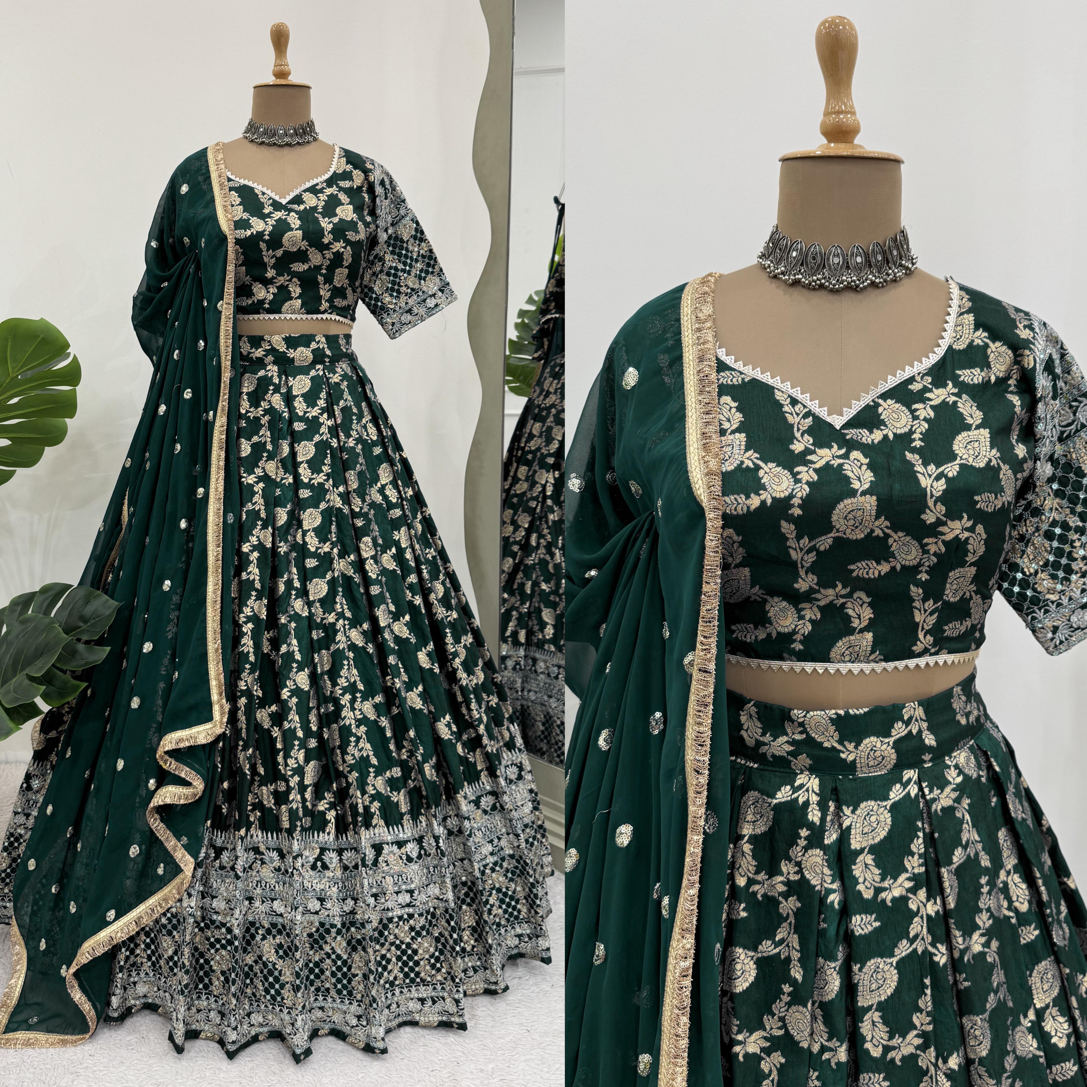 ORC Elegant Floral Embroidered Lehenga Choli Set – Traditional and Festive Collection