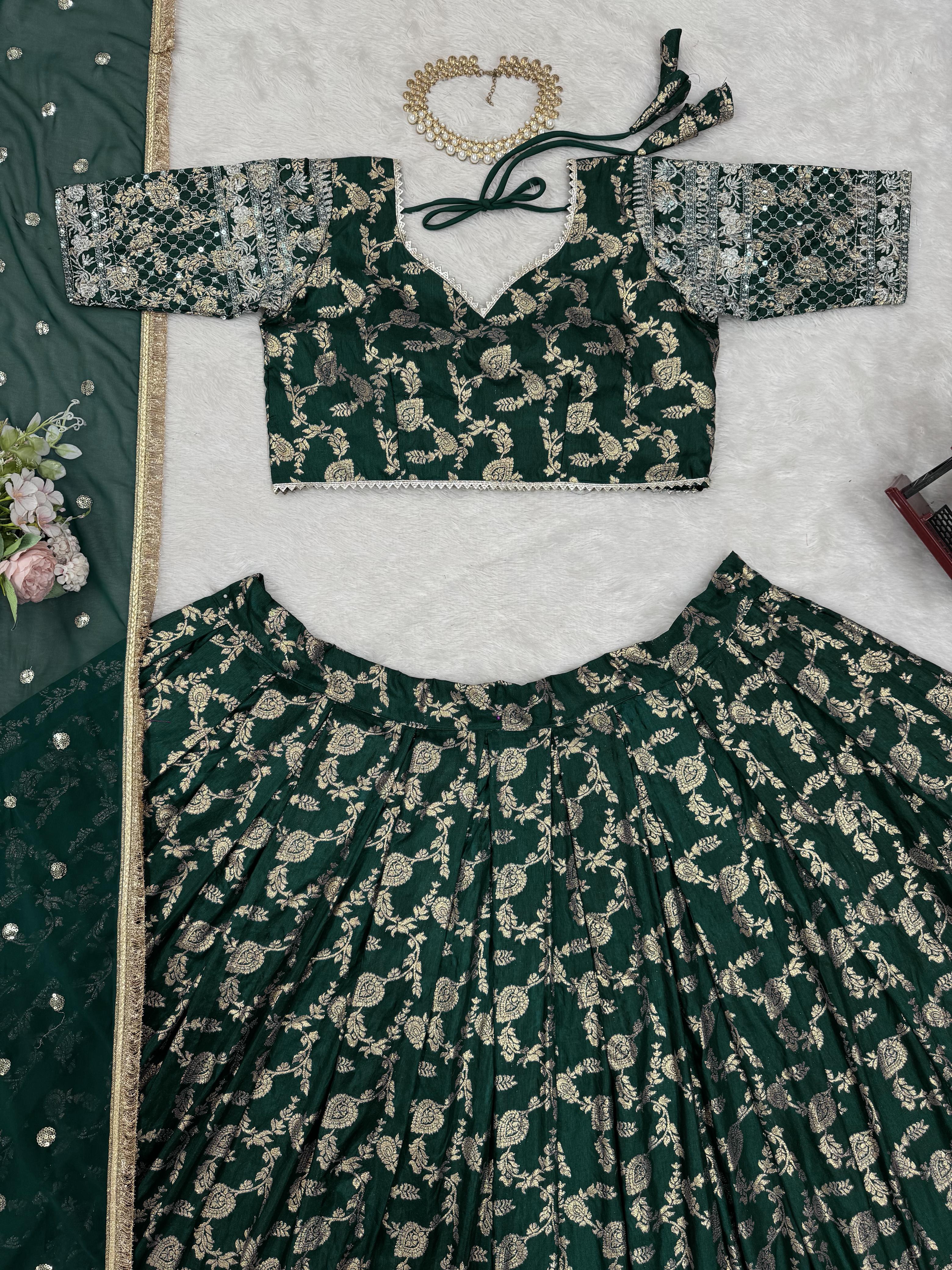 ORC Elegant Floral Embroidered Lehenga Choli Set – Traditional and Festive Collection