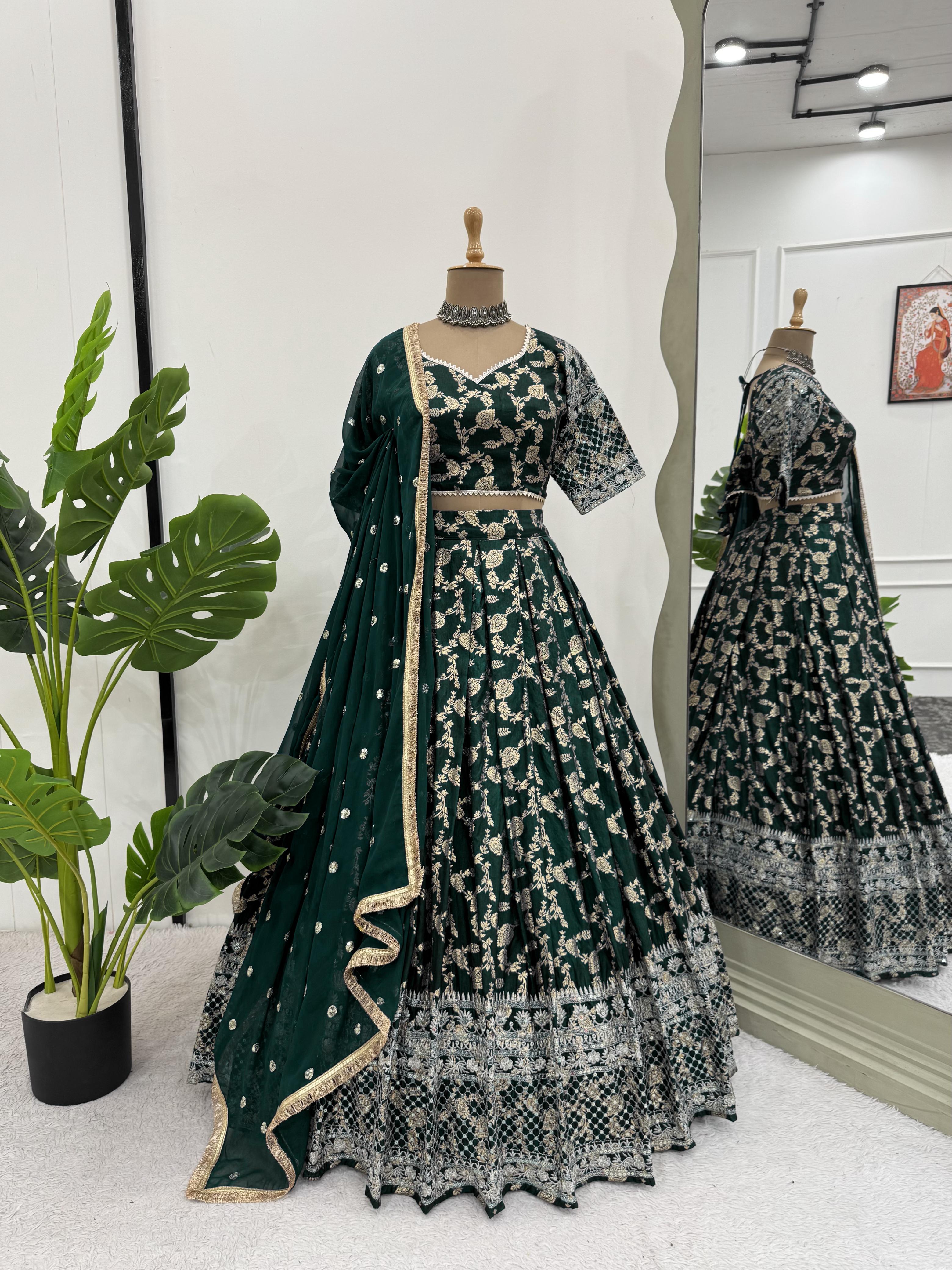 ORC Elegant Floral Embroidered Lehenga Choli Set – Traditional and Festive Collection