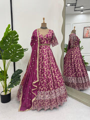 ORC Elegant Floral Embroidered Lehenga Choli Set – Traditional and Festive Collection