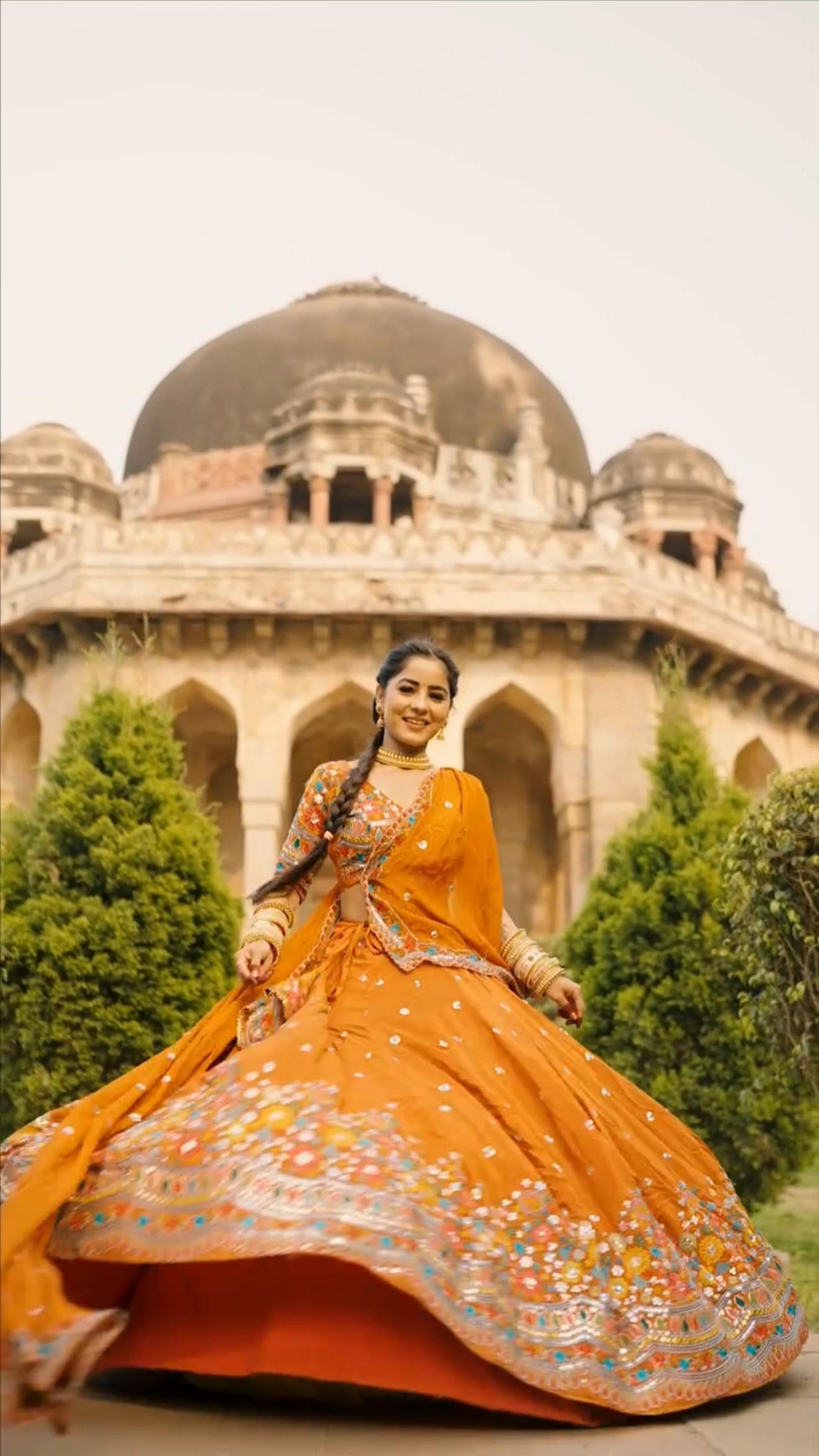 QRC Collection Elegant Hand-Embroidered Lehengas - Colorful Floral Patterns