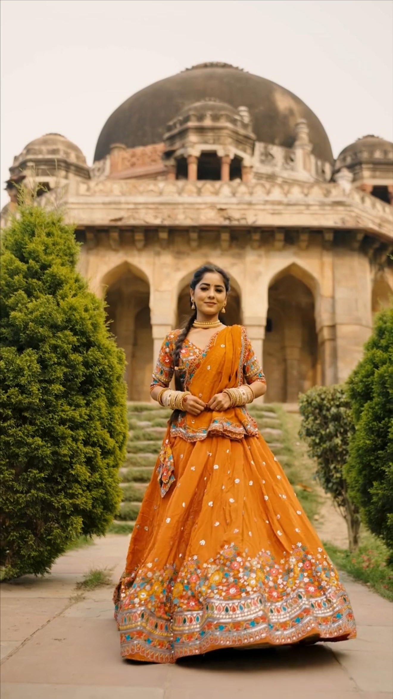 QRC Collection Elegant Hand-Embroidered Lehengas - Colorful Floral Patterns