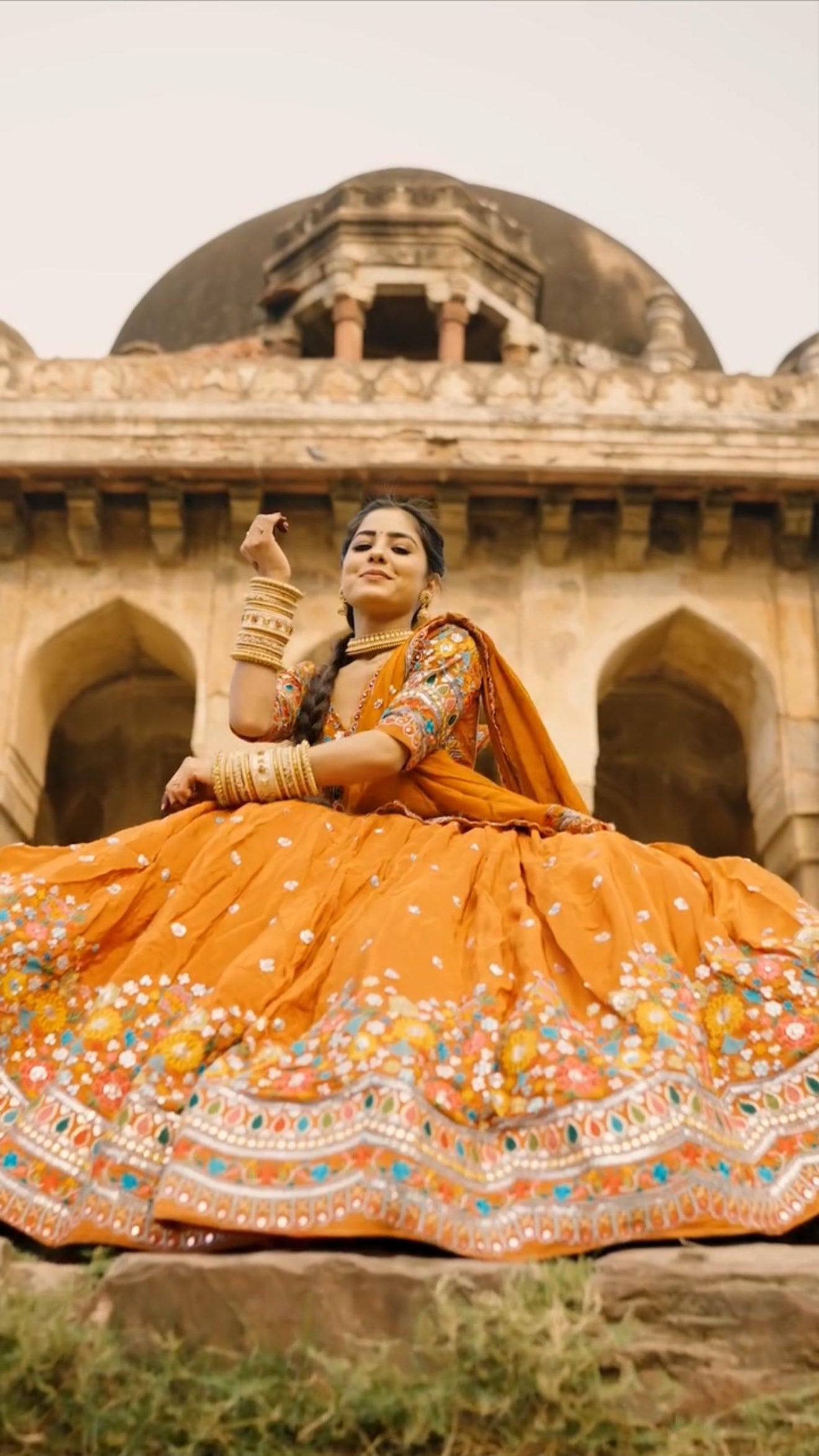 QRC Collection Elegant Hand-Embroidered Lehengas - Colorful Floral Patterns