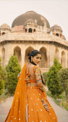 QRC Collection Elegant Hand-Embroidered Lehengas - Colorful Floral Patterns