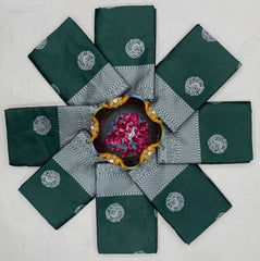 KP CREATION Elegant Green Silk Saree Collection