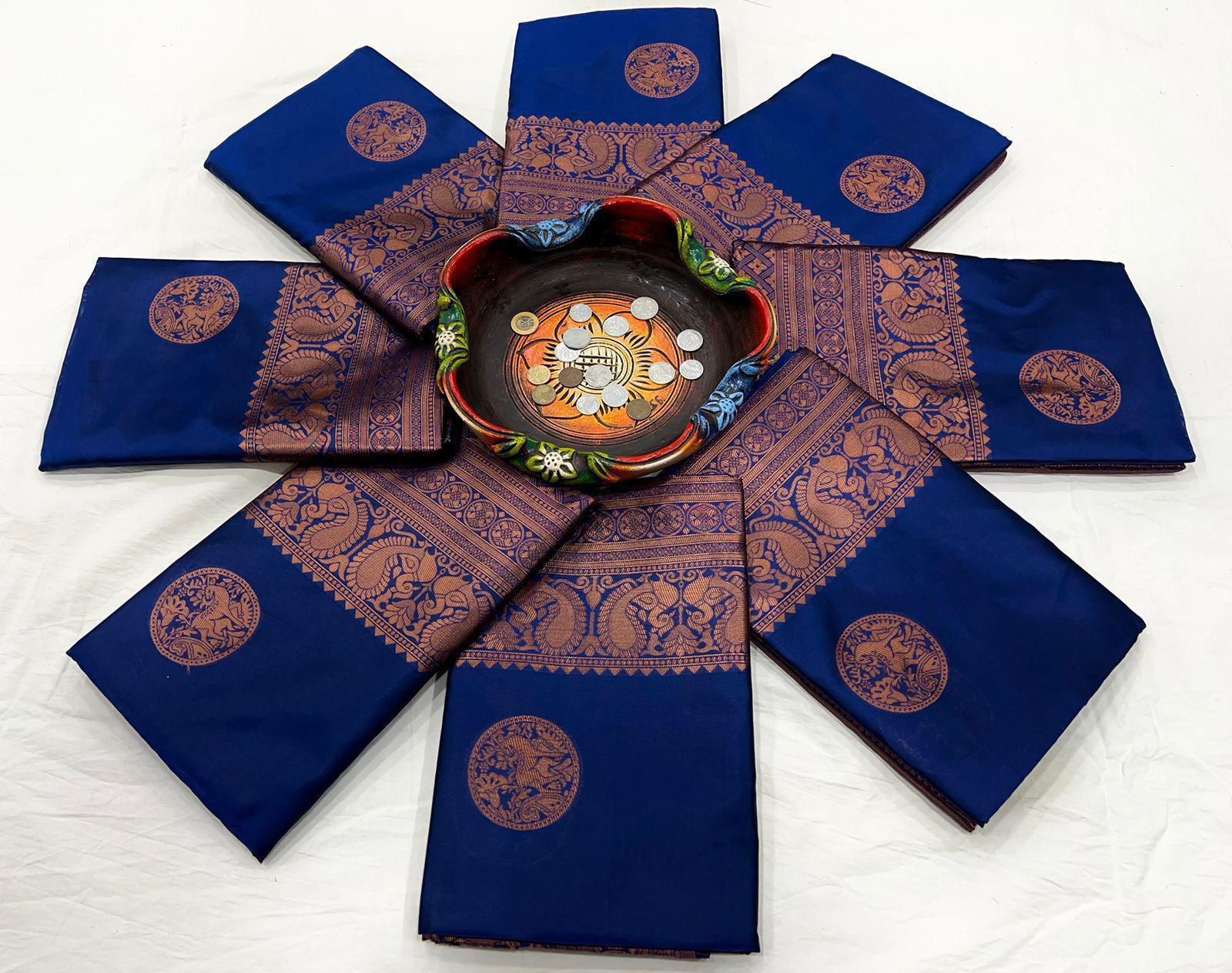 KP CREATION Elegant Green Silk Saree Collection