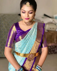 KP CREATION Sarees Feature Premium Soft Lichi Silk Cloth Known For Its Lightweight Feel And Texture