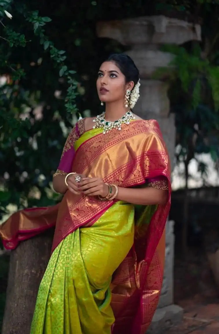 KP CREATION Sarees Feature Premium Soft Lichi Silk Cloth Known For Its Smooth Texture