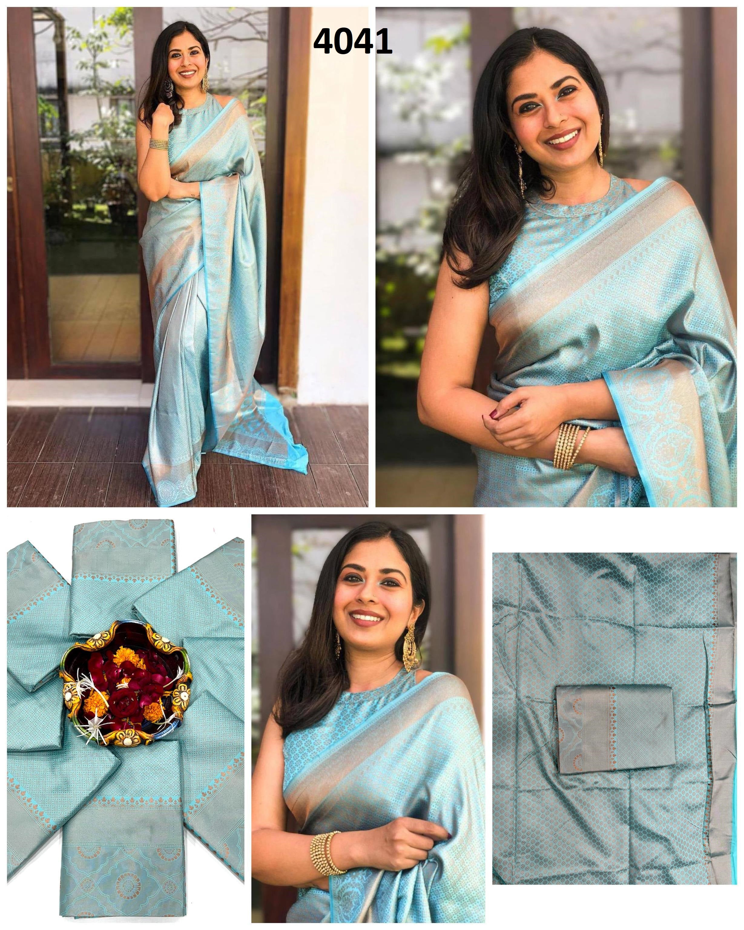 Kp Creation Soft Lich Silk Jacquard work Sarees