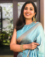 Kp Creation Soft Lich Silk Jacquard work Sarees