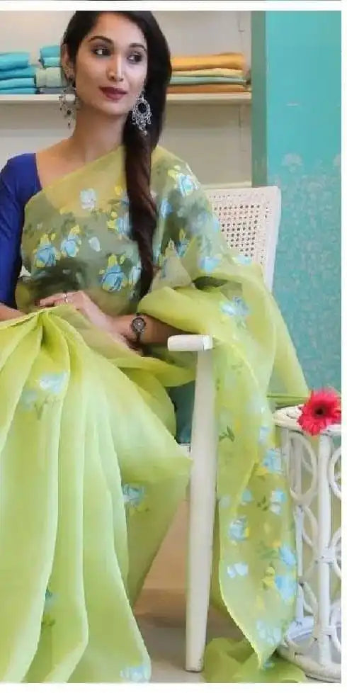 Vakratund Sarees Made With Organza Silk Combine Traditional Artistry With A Delicate