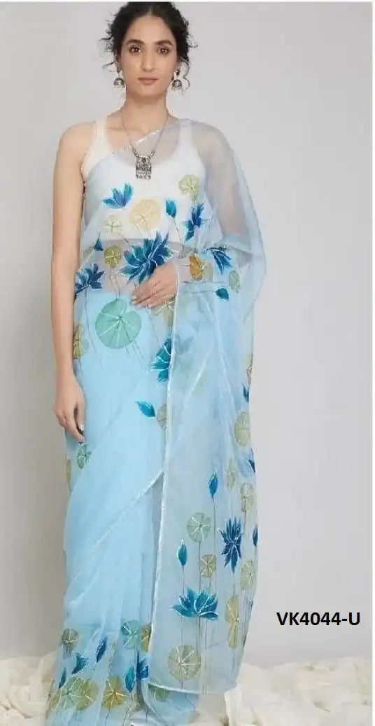 Vakratund Sarees Made With Organza Silk Combine Traditional Artistry With A Delicate