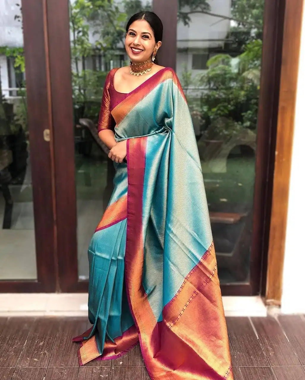 KP Creation Sarees Feature Premium Soft Lichi Silk Cloth Known For Its Smooth Texture