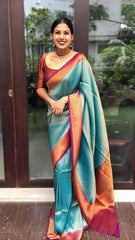 KP Creation Sarees Feature Premium Soft Lichi Silk Cloth Known For Its Smooth Texture