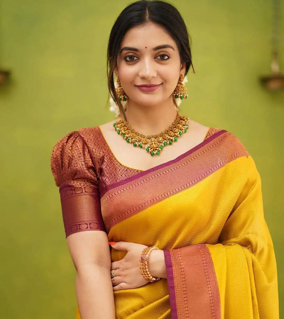 KP Creation Sarees Feature Premium Soft Lichi Silk Cloth Known For Its Smooth Texture