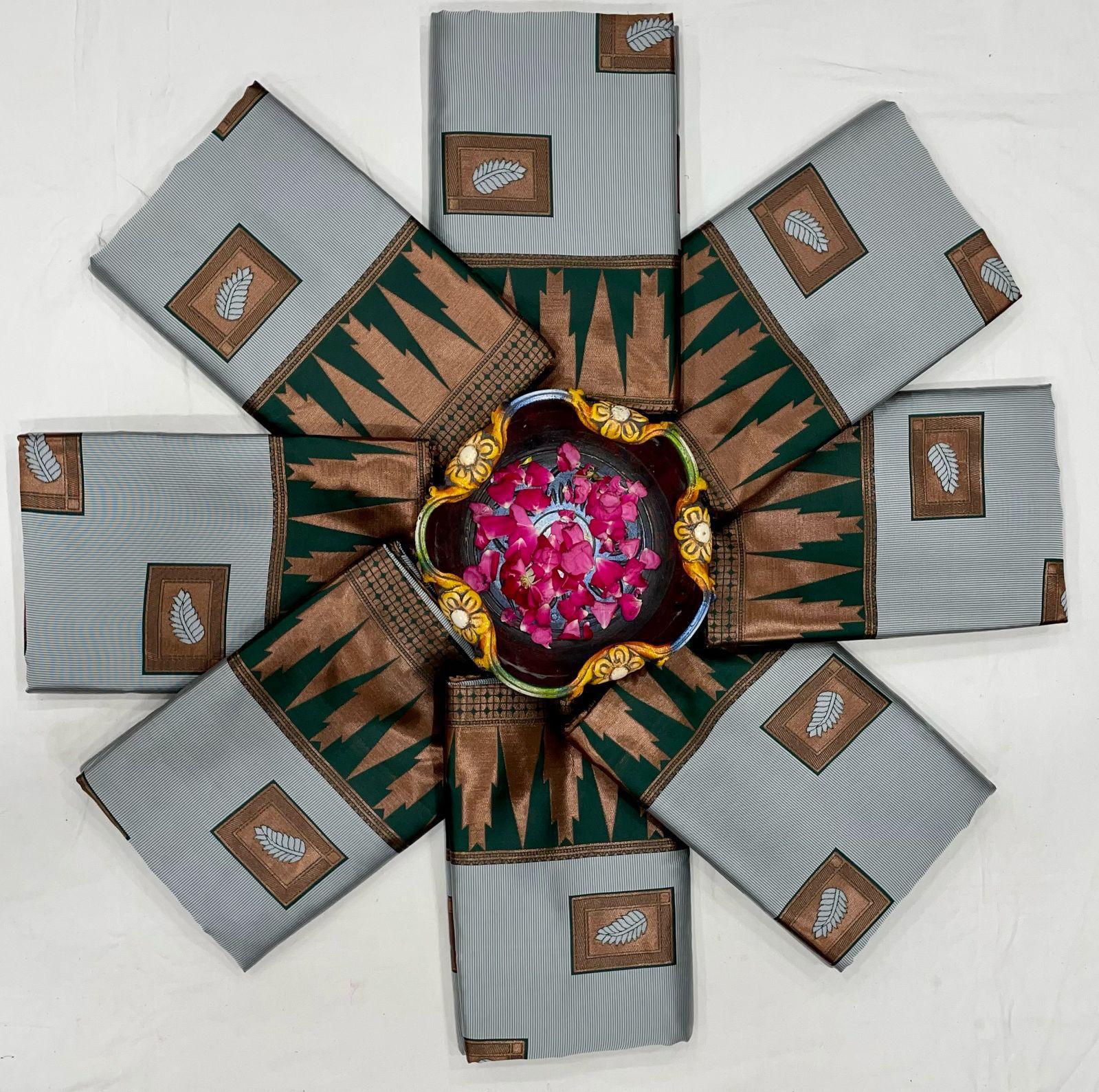 KP CREATION Elegant Geometric Silk Saree Collection