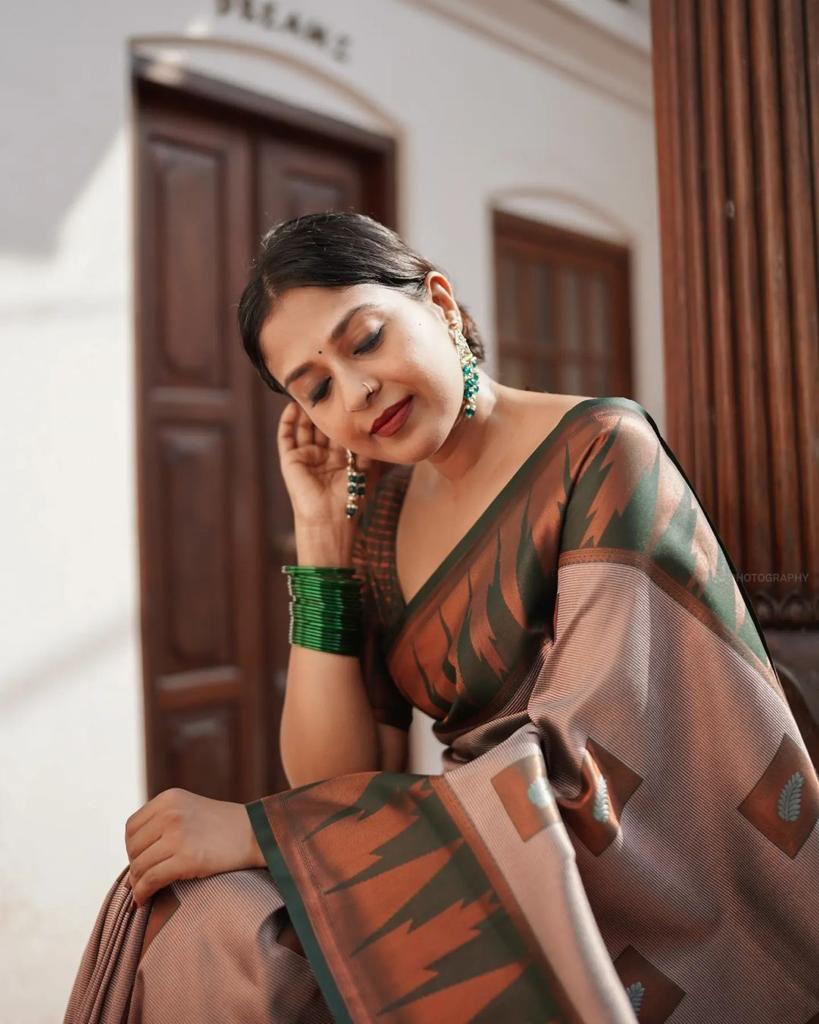KP CREATION Elegant Geometric Silk Saree Collection